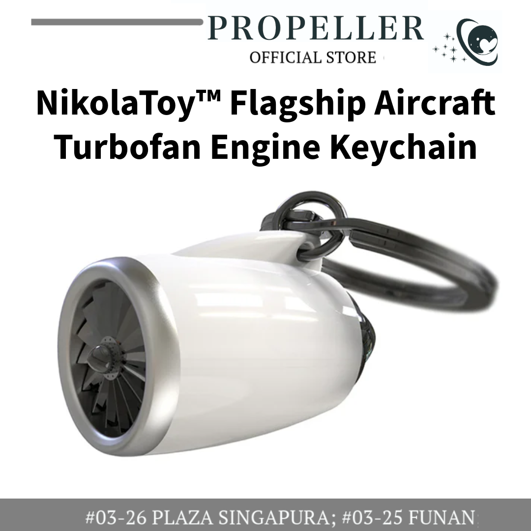 NikolaToy™ Flagship aircraft turbofan engine keychain