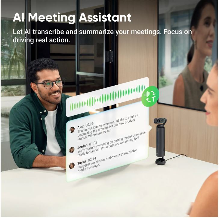 Insta360 Wave - Professional Speakerphone with AI Recording Suite