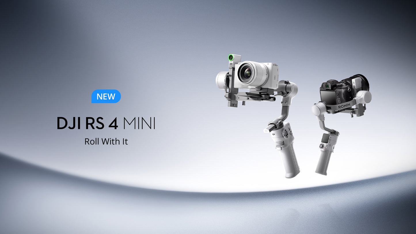 DJI RS 4 Mini (Pre-Order)- Intelligent Tracking / 2nd-Gen Automated Axis Locks / Responsive Follow Mode / 3rd-Gen Vertical Switch / Teflon™ Enhanced Balancing / Compatible with both Cameras and Smartphones