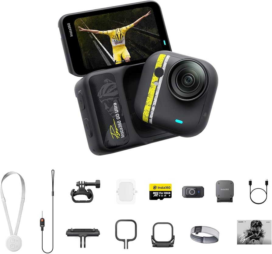 Insta360 GO Ultra Tiny 4K Action Camera with Flip Screen Action Pod