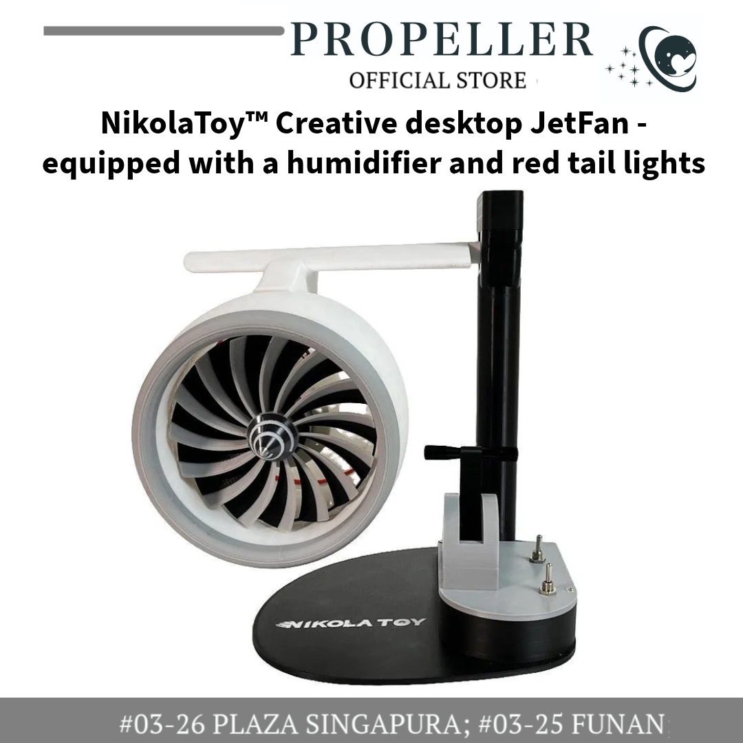 NikolaToy™ Creative desktop JetFan - equipped with a humidifier and red tail lights