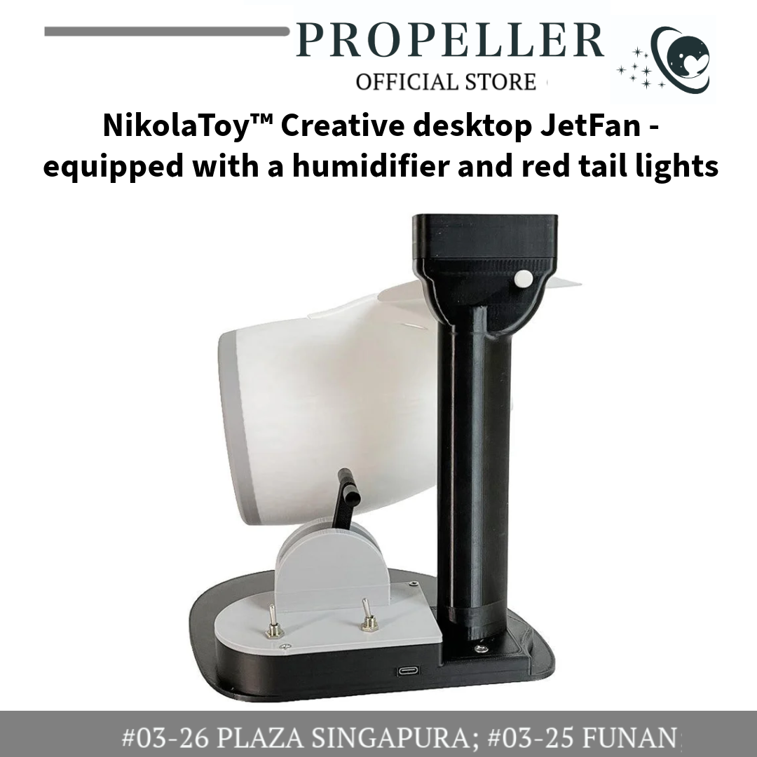 NikolaToy™ Creative desktop JetFan - equipped with a humidifier and red tail lights