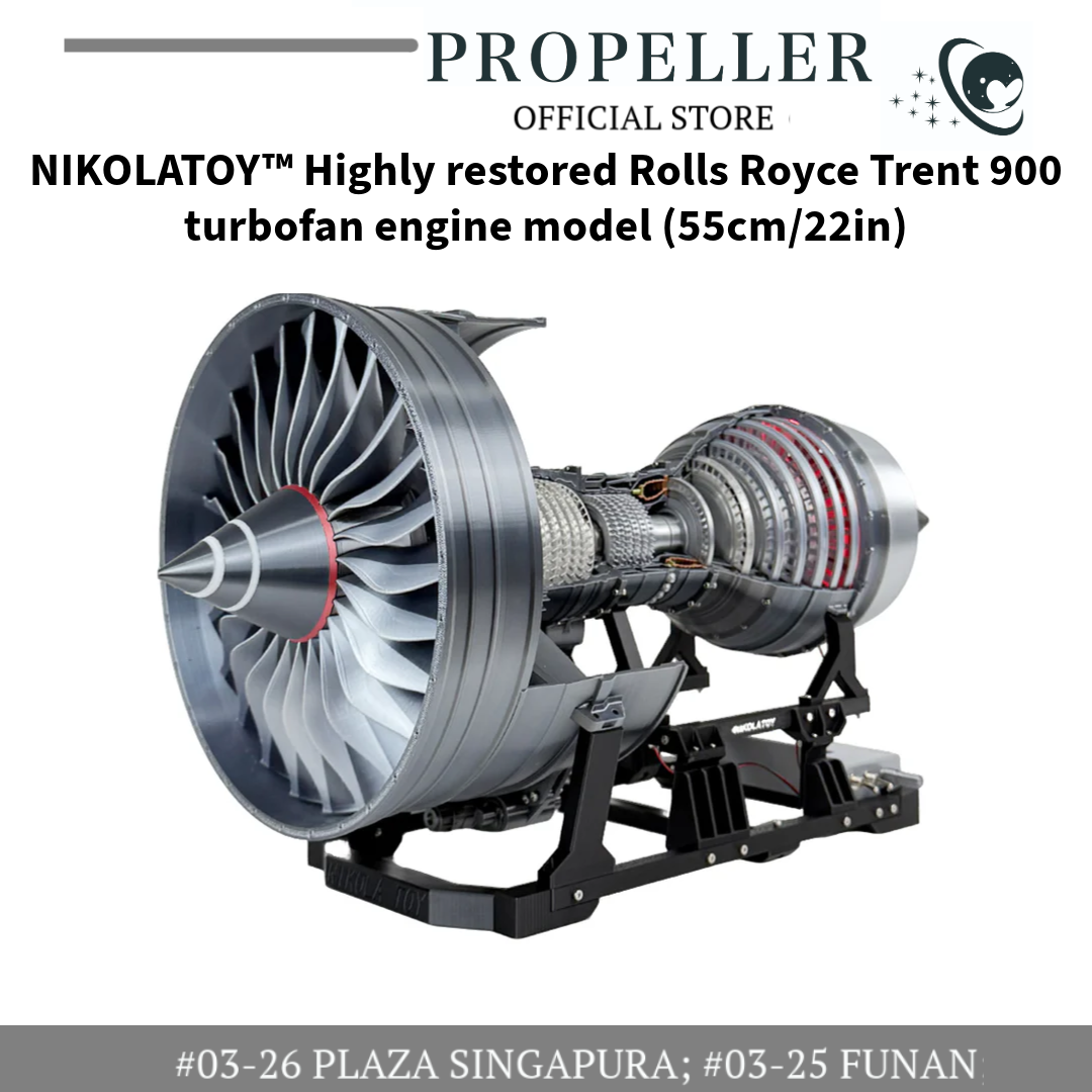 NIKOLATOY™ Highly restored Rolls Royce Trent 900 turbofan engine model (55cm by 22in)