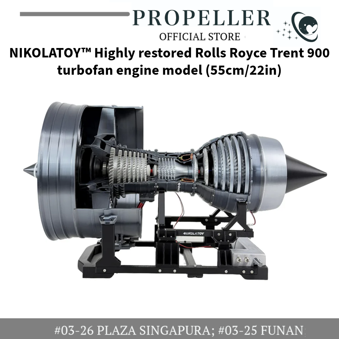 NIKOLATOY™ Highly restored Rolls Royce Trent 900 turbofan engine model (55cm by 22in)