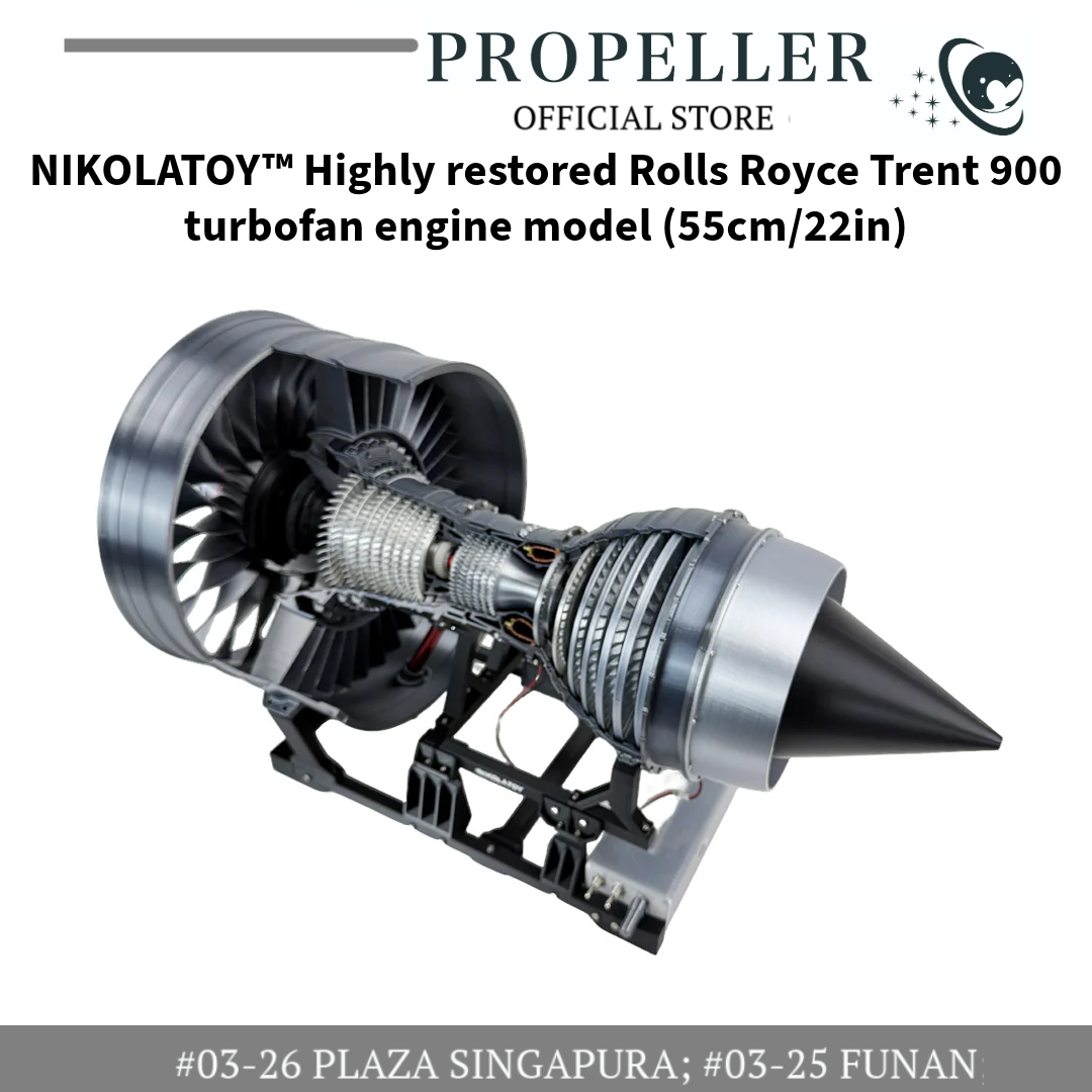 NIKOLATOY™ Highly restored Rolls Royce Trent 900 turbofan engine model (55cm by 22in)