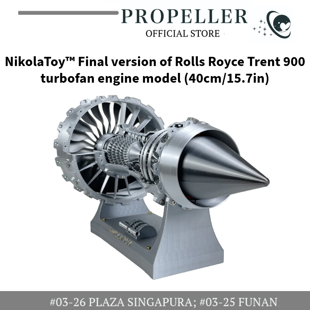 NikolaToy™ Final version of Rolls Royce Trent 900 turbofan engine model (40cm15.7in)