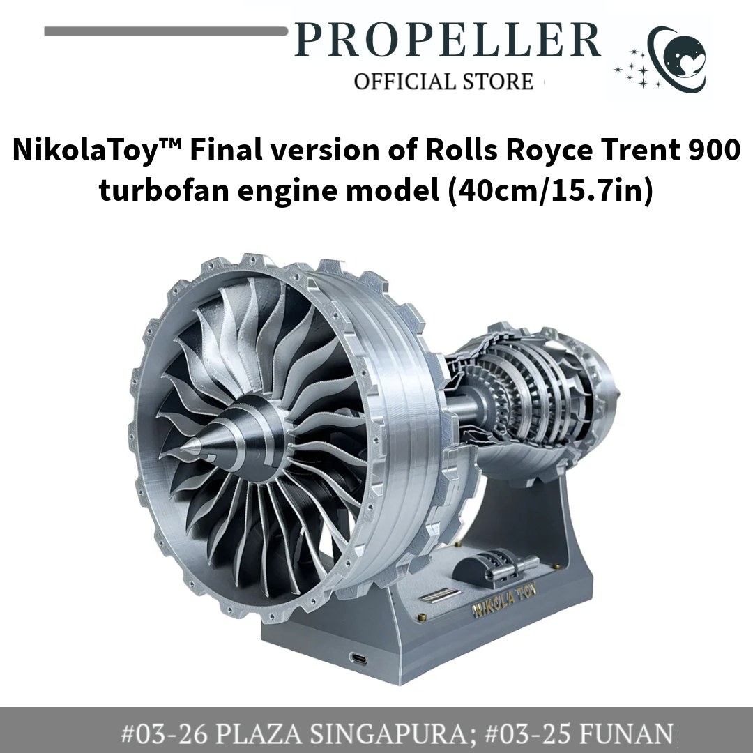 NikolaToy™ Final version of Rolls Royce Trent 900 turbofan engine model (40cm15.7in)