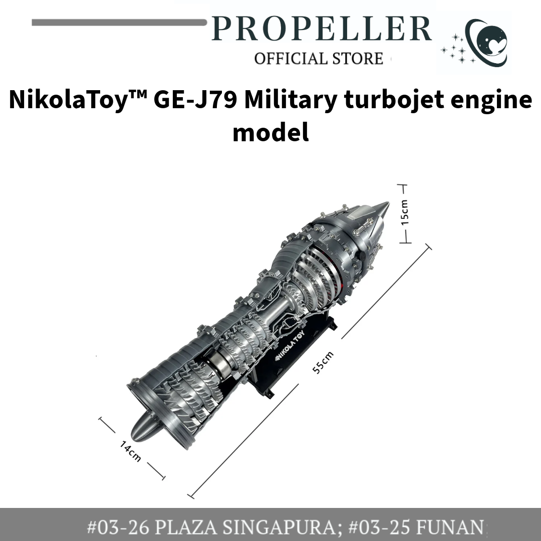 NikolaToy™ GEJ79 Military turbojet engine model