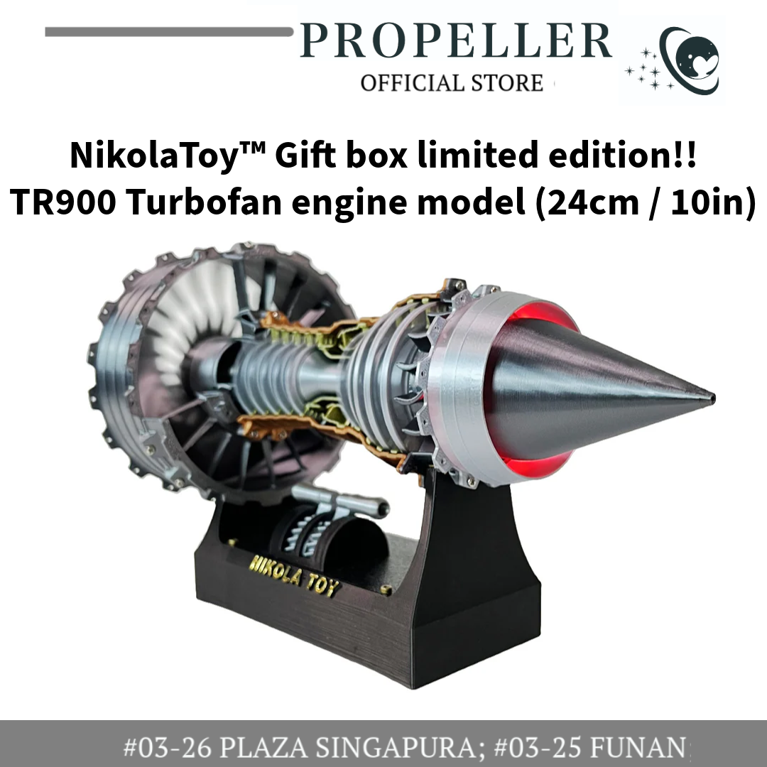 NikolaToy™ Gift box limited edition!! TR900 Turbofan engine model (24cm by 10in)