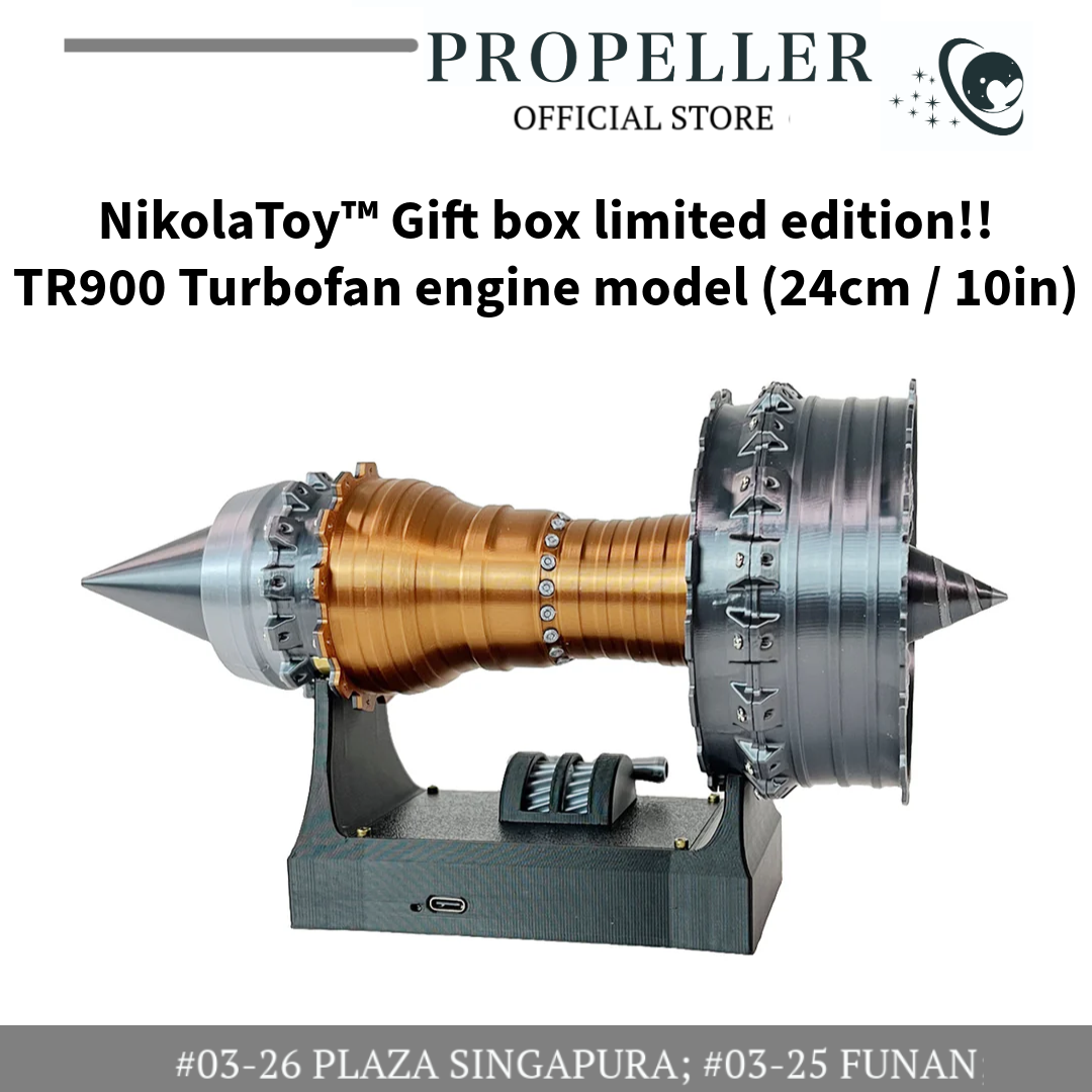 NikolaToy™ Gift box limited edition!! TR900 Turbofan engine model (24cm by 10in)
