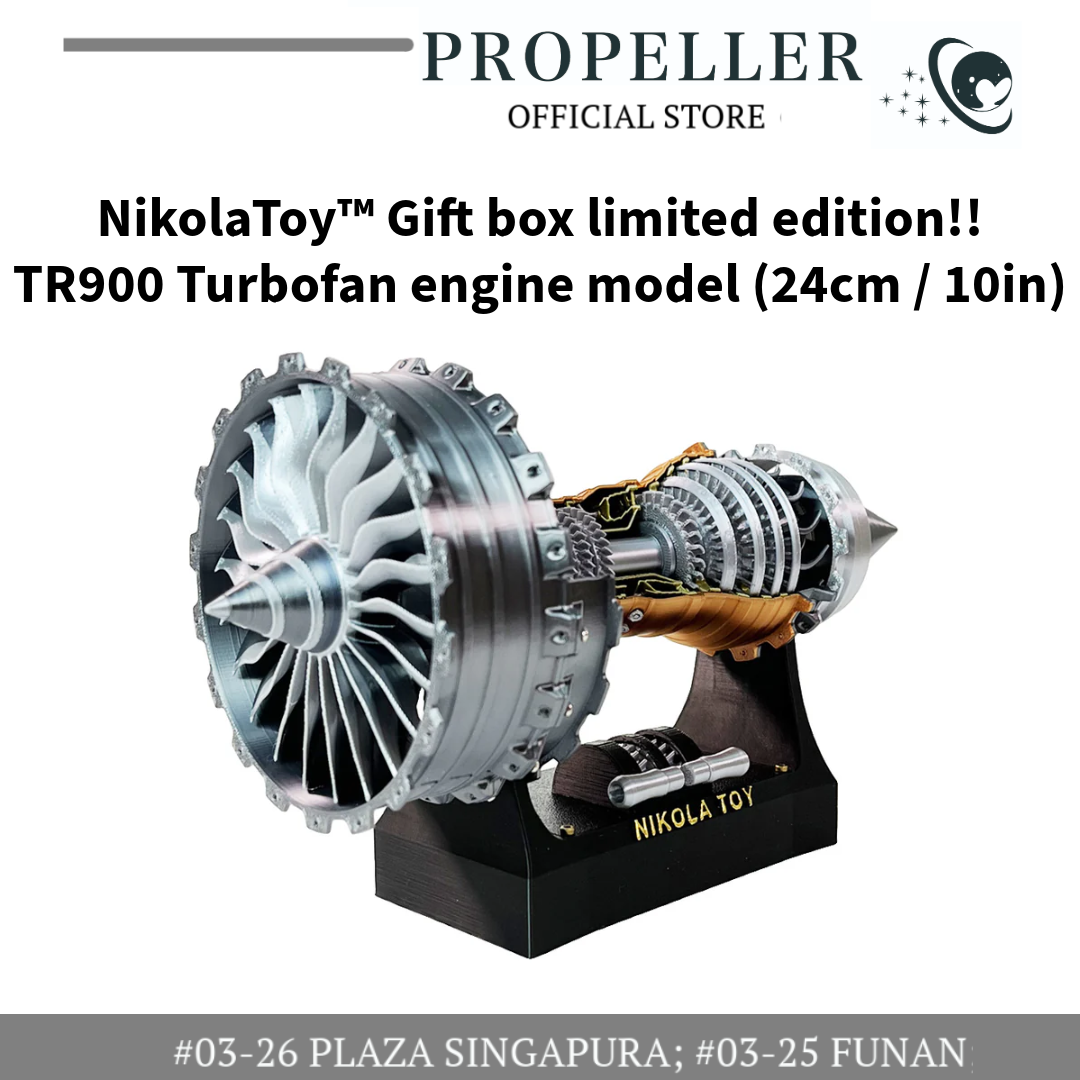 NikolaToy™ Gift box limited edition!! TR900 Turbofan engine model (24cm by 10in)