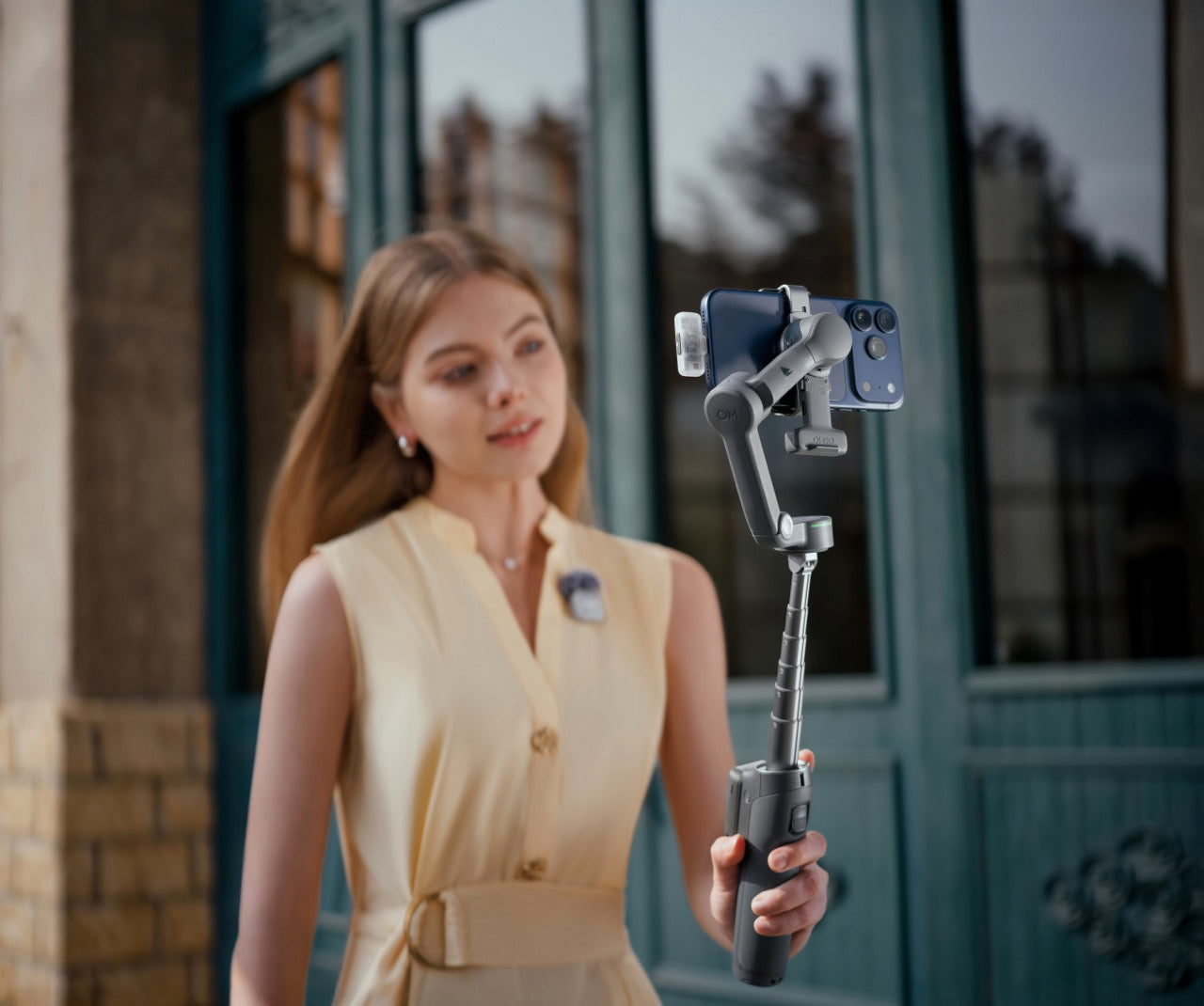 DJI Osmo Mobile 8P Advanced Tracking Combo with Remote Control Selfies, Expanded Subject Tracking, Phone Connection, 10-Hour Battery Life, Low-Angle Shots, 360° Pan Rotation