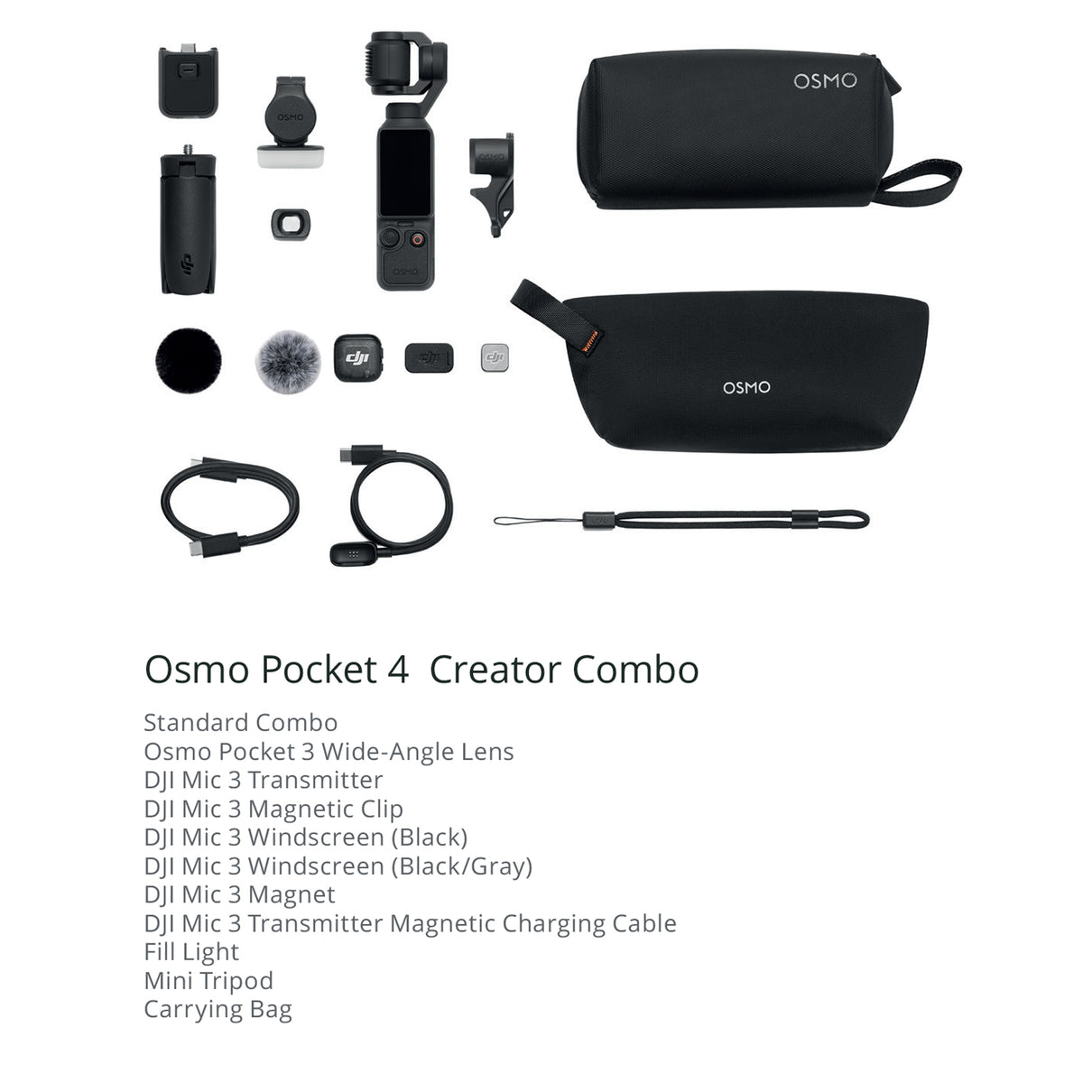 DJI Osmo Pocket 4 - Pocket Camera | 107GB Built-In Storage | Fill Light Support | Gesture Control | 80% Charge in 18min