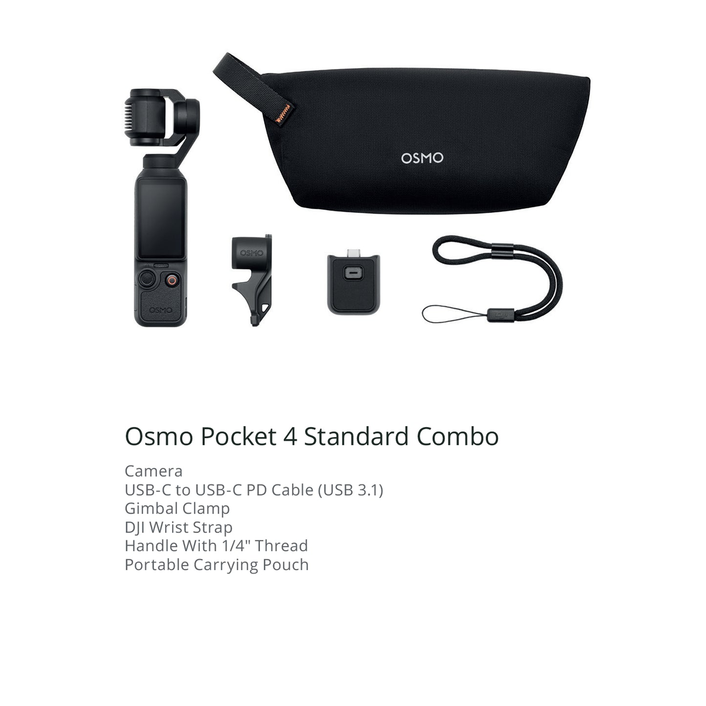 DJI Osmo Pocket 4 - Pocket Camera | 107GB Built-In Storage | Fill Light Support | Gesture Control | 80% Charge in 18min