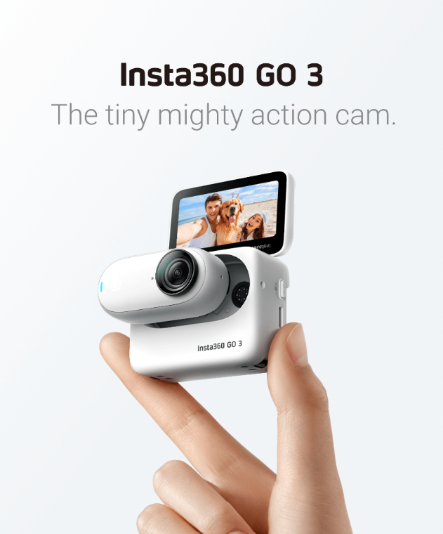 Insta360 GO3 - Tiny Camera with Flip Screen Action Pod