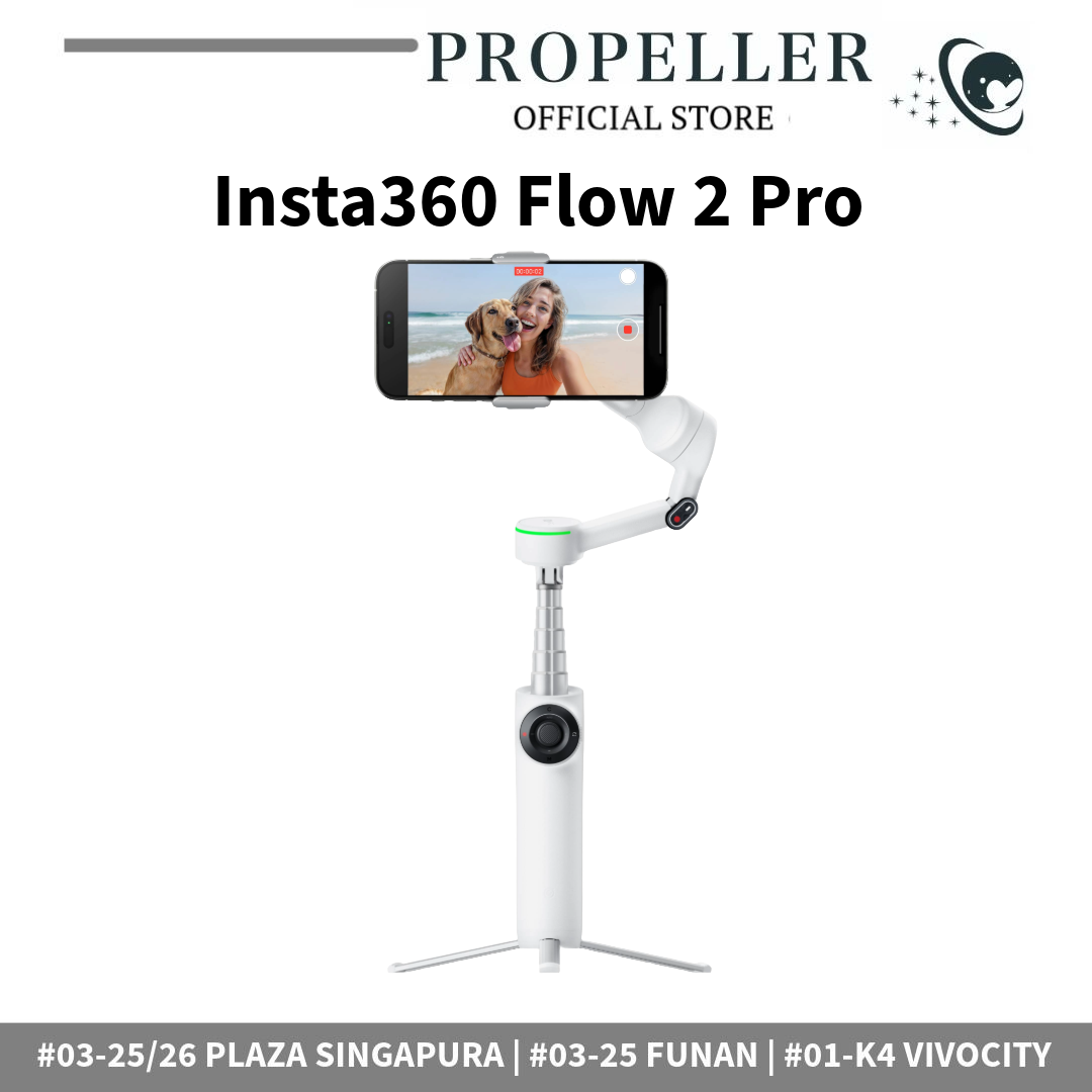 Insta360 Flow 2 Pro - AI-Powered Deep Track 4.0/ 360° Infinite Pan Tracking/ iOS & Android One-Tap Pairing/ Ultimate AI Tracking Stabilizer