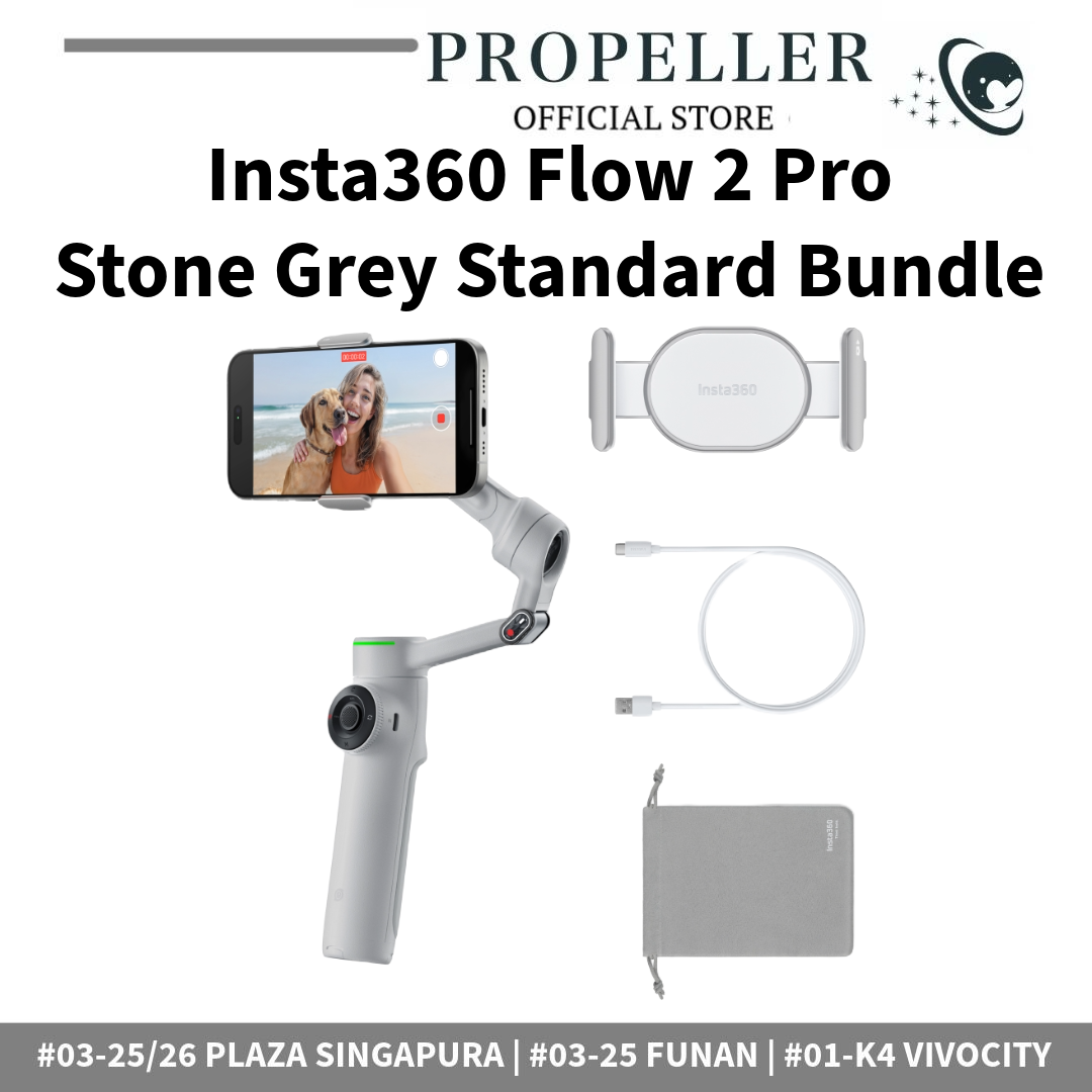 Insta360 Flow 2 Pro - AI-Powered Deep Track 4.0/ 360° Infinite Pan Tracking/ iOS & Android One-Tap Pairing/ Ultimate AI Tracking Stabilizer