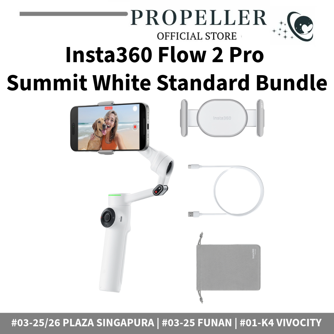 Insta360 Flow 2 Pro - AI-Powered Deep Track 4.0/ 360° Infinite Pan Tracking/ iOS & Android One-Tap Pairing/ Ultimate AI Tracking Stabilizer