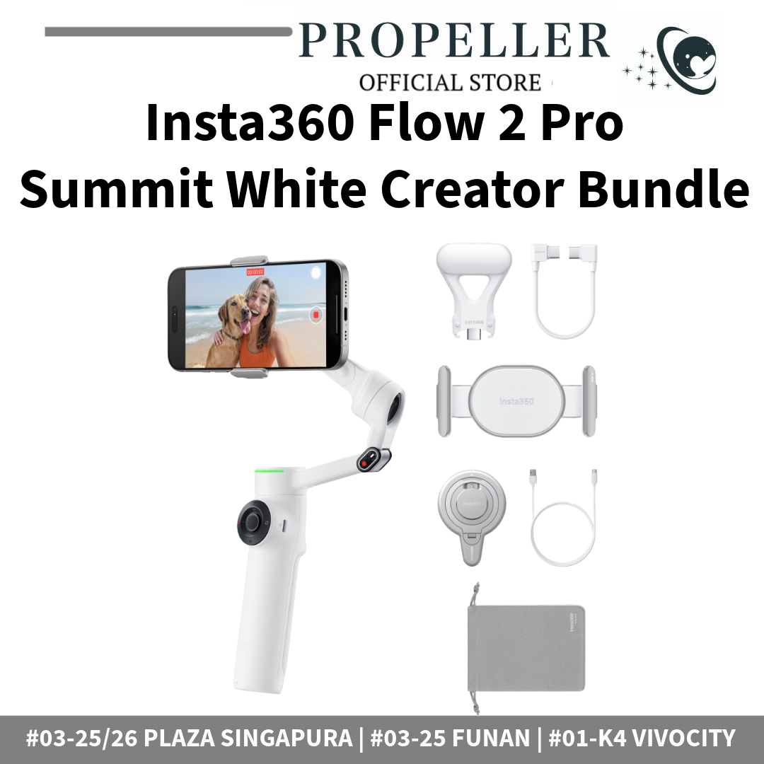 Insta360 Flow 2 Pro - AI-Powered Deep Track 4.0/ 360° Infinite Pan Tracking/ iOS & Android One-Tap Pairing/ Ultimate AI Tracking Stabilizer