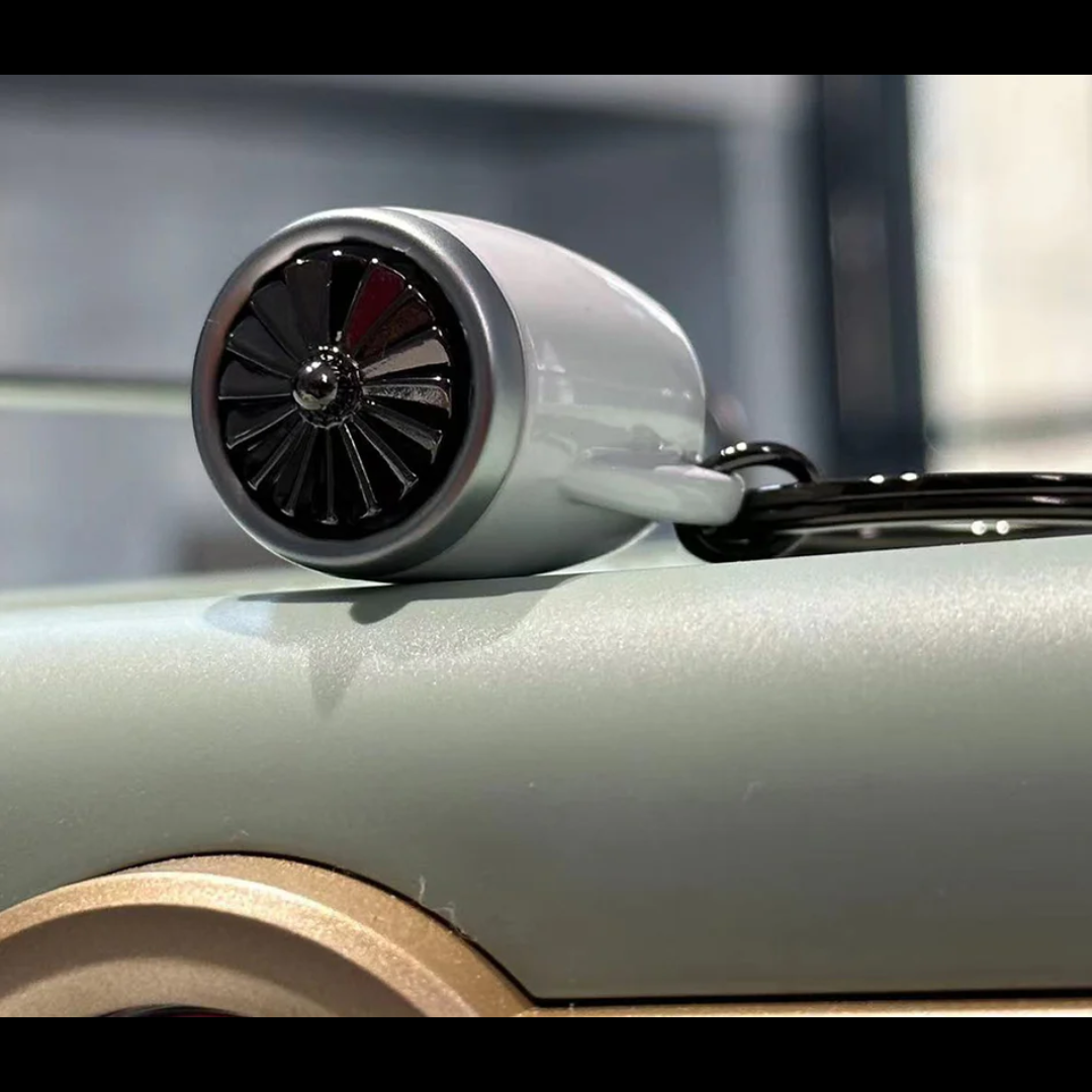 NikolaToy™ Flagship aircraft turbofan engine keychain