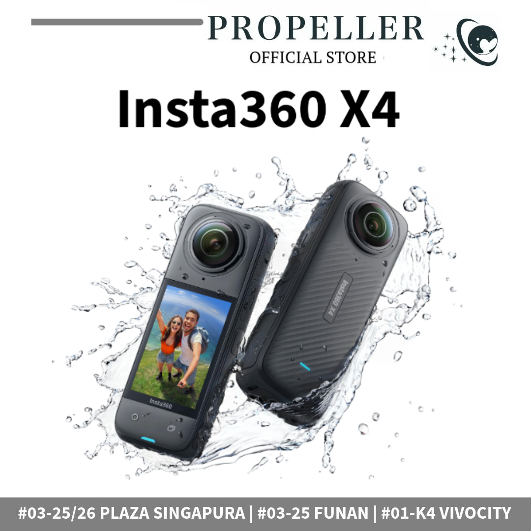 Insta360 X4- Increased battery life/ 8K Video Resolution/ Improved Lens cover