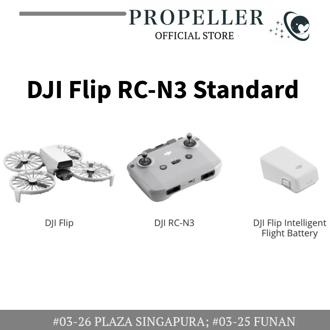 DJI Flip- Foldable Full-Coverage Propeller Guard/ 4k60FPS/ 48MP/ True Vertical Shooting/ Smart Return/ Weight <249g/ 31 Mins Flight Time/ 1/1.3-inch CMOS Sensor