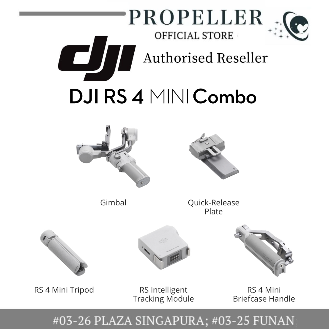 DJI RS 4 Mini (Pre-Order)- Intelligent Tracking / 2nd-Gen Automated Axis Locks / Responsive Follow Mode / 3rd-Gen Vertical Switch / Teflon™ Enhanced Balancing / Compatible with both Cameras and Smartphones