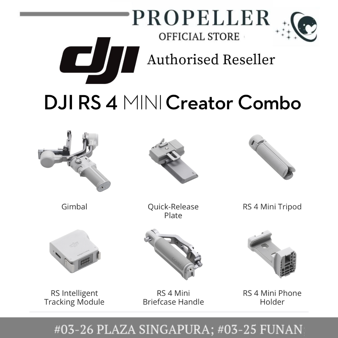 DJI RS 4 Mini (Pre-Order)- Intelligent Tracking / 2nd-Gen Automated Axis Locks / Responsive Follow Mode / 3rd-Gen Vertical Switch / Teflon™ Enhanced Balancing / Compatible with both Cameras and Smartphones