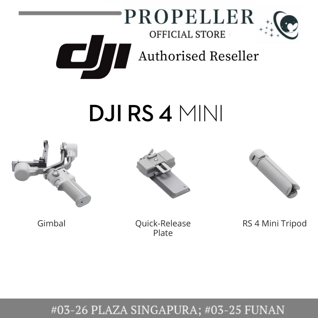 DJI RS 4 Mini (Pre-Order)- Intelligent Tracking / 2nd-Gen Automated Axis Locks / Responsive Follow Mode / 3rd-Gen Vertical Switch / Teflon™ Enhanced Balancing / Compatible with both Cameras and Smartphones