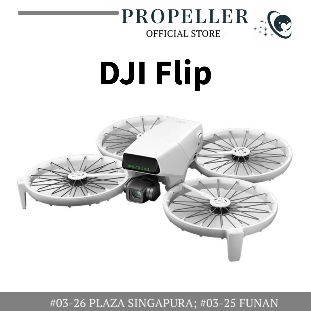 DJI Flip- Foldable Full-Coverage Propeller Guard/ 4k60FPS/ 48MP/ True Vertical Shooting/ Smart Return/ Weight <249g/ 31 Mins Flight Time/ 1/1.3-inch CMOS Sensor