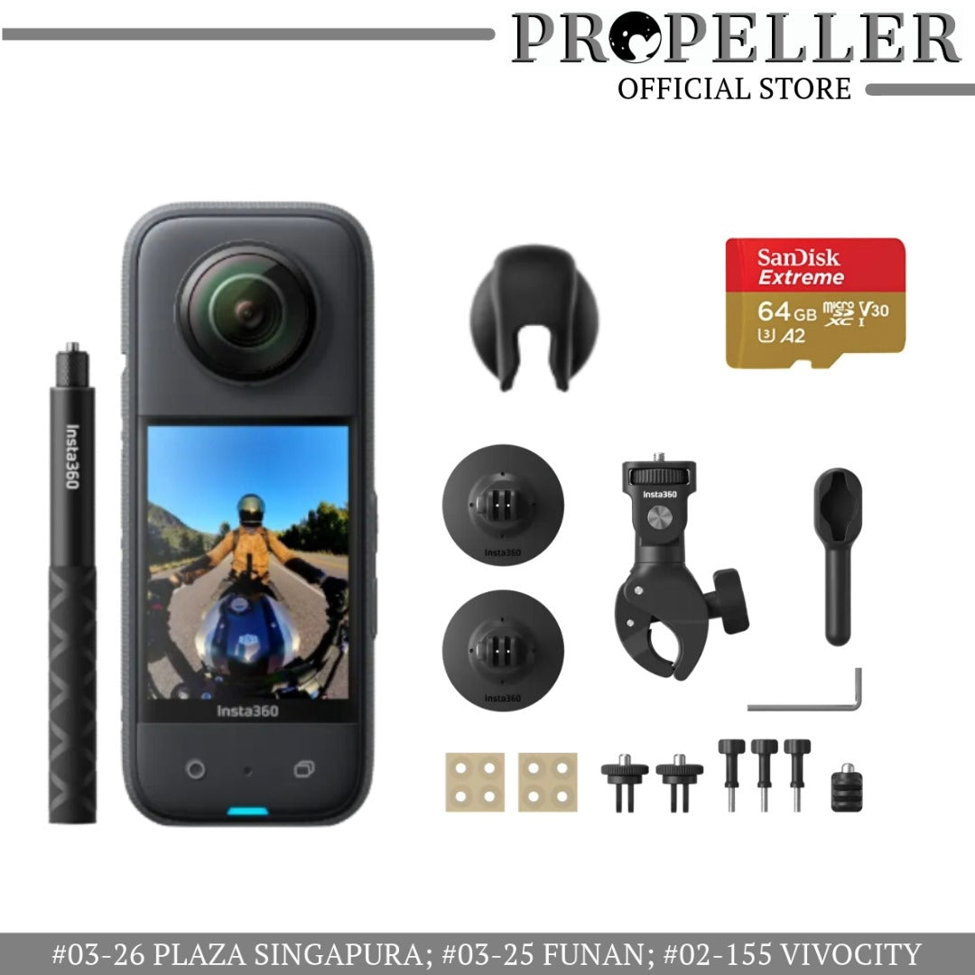 Insta360 X3 (Pre-Order)- Waterproof 360 Action Camera with 1/2" 48MP Sensors, 5.7K 360 Active HDR Video, 72MP 360 Photo, 4K Single-Lens