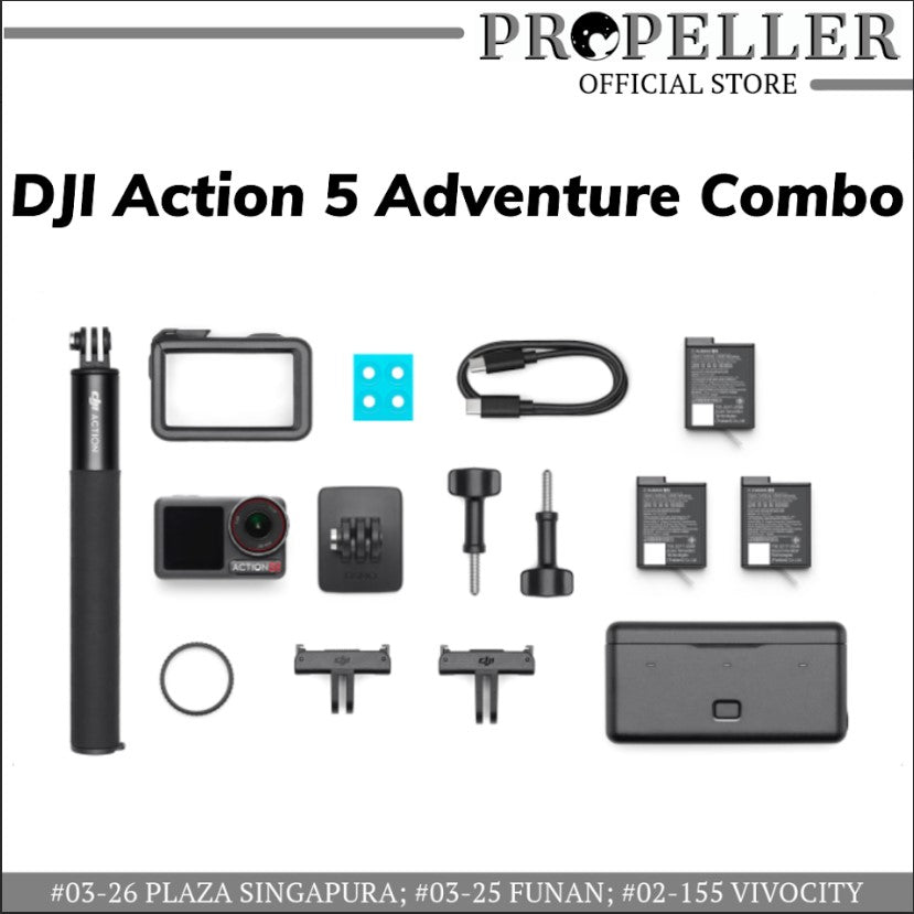 DJI Osmo Action 5 Pro (Pre-Order) - New Gen 1/1.3" sensor | Subject Tracking | 32x Slow Motion | Waterproof up to 20m | OLED Screen