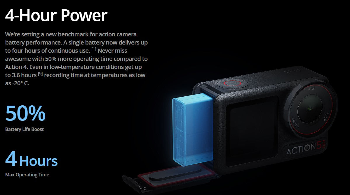 DJI Osmo Action 5 Pro (Pre-Order) - New Gen 1/1.3" sensor | Subject Tracking | 32x Slow Motion | Waterproof up to 20m | OLED Screen