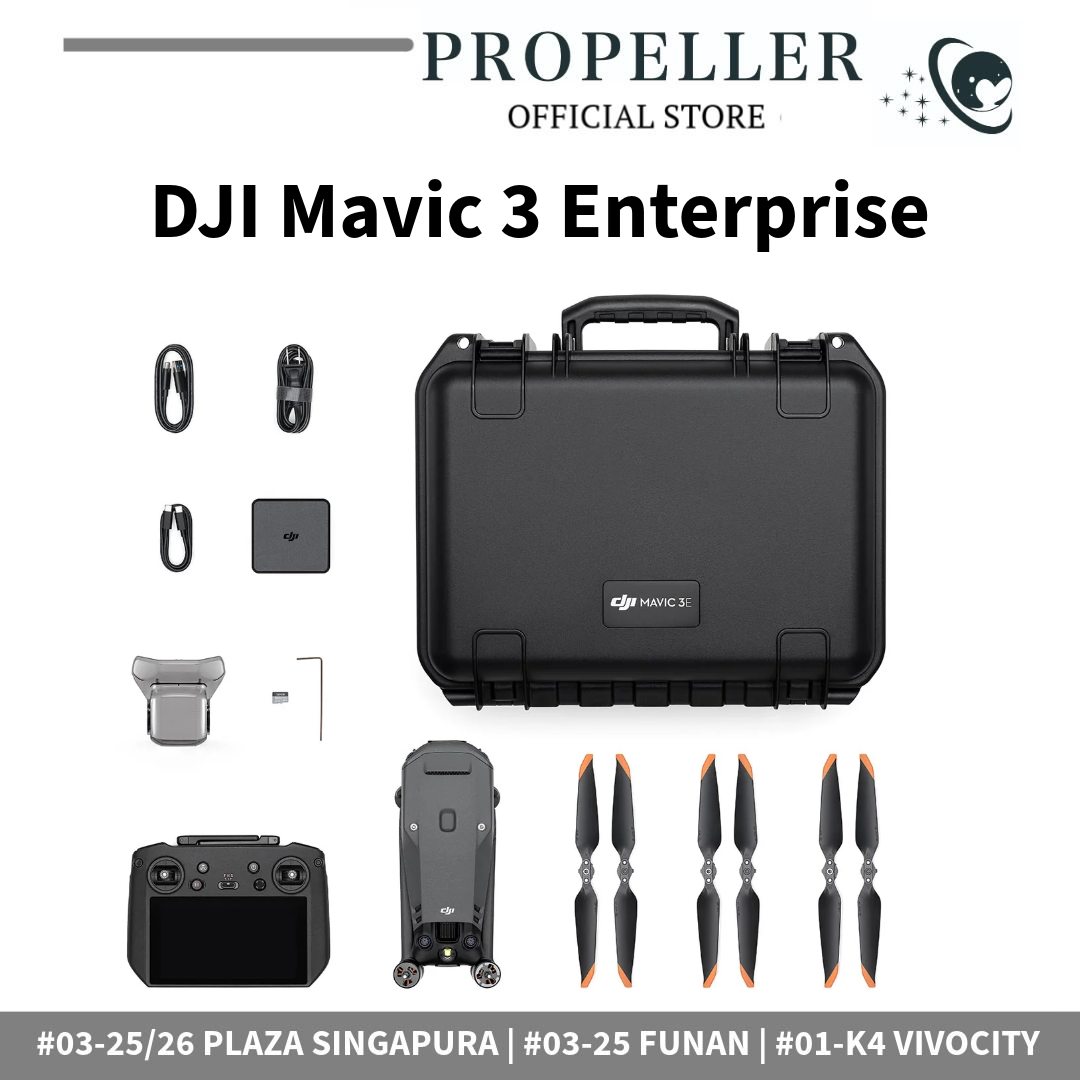 DJI Mavic 3 Enterprise- 4/3 CMOS Wide Camera/56× Hybrid Zoom/45-min Max Flight Time/DJI O3 Enterprise Transmission