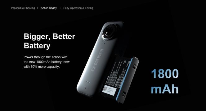 Insta360 X3 (Pre-Order)- Waterproof 360 Action Camera with 1/2" 48MP Sensors, 5.7K 360 Active HDR Video, 72MP 360 Photo, 4K Single-Lens