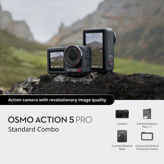 DJI Osmo Action 5 Pro - New Gen 1/1.3" sensor | Subject Tracking | 32x Slow Motion | Waterproof up to 20m | OLED Screen