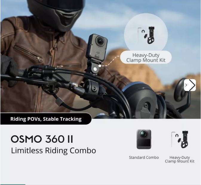 DJI Osmo 360 II 8K 360 Camera with 1-inch sensor 8K/60fps HDR imaging Night vision 2.0 Ultra-crisp resolution and 105GB built-in storage.