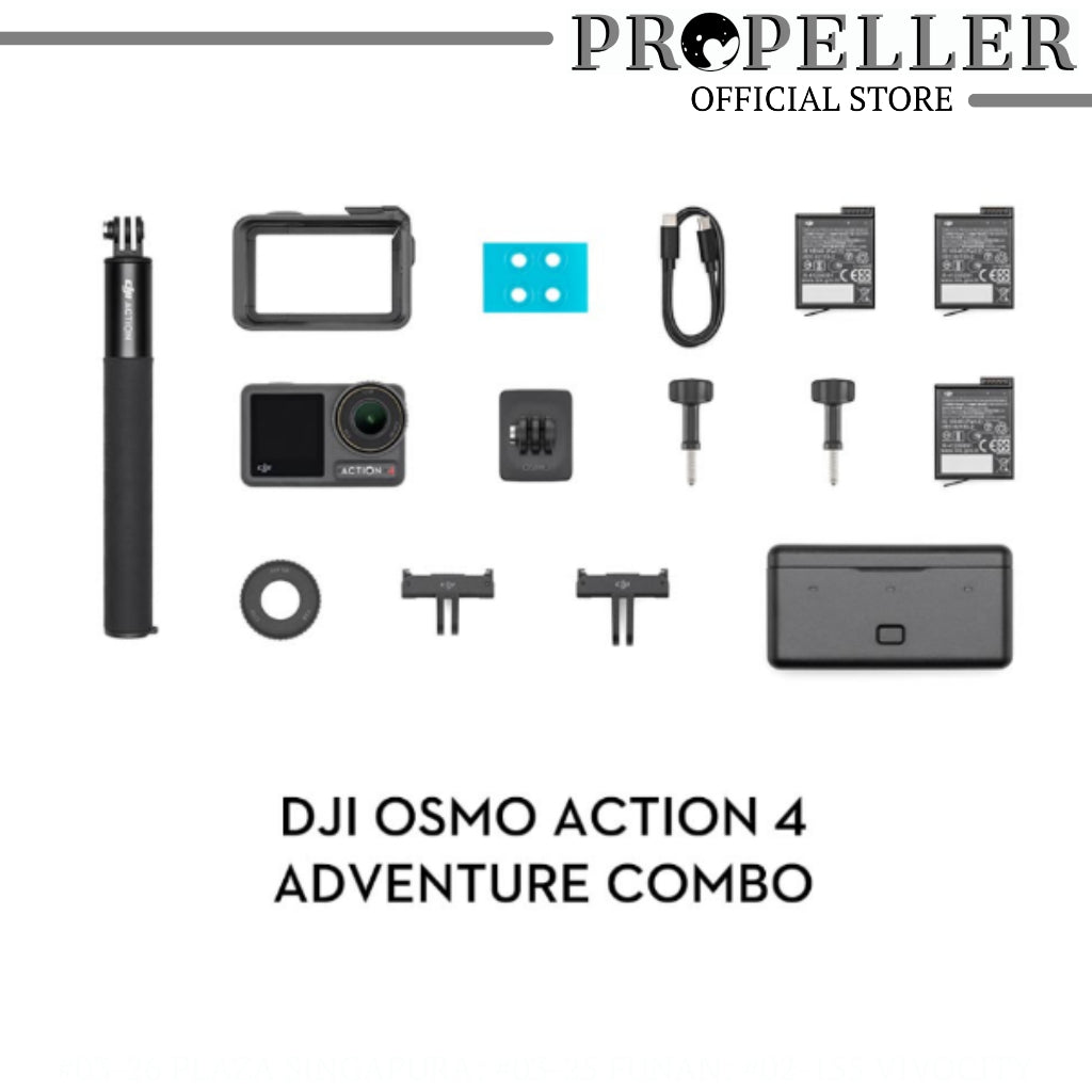 DJI Osmo Action 4 - 1/1.3inch sensor & stunning low light imaging /Waterproof up to 18m