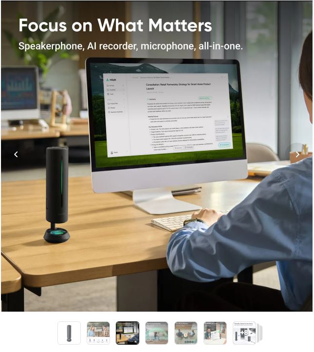 Insta360 Wave - Professional Speakerphone with AI Recording Suite