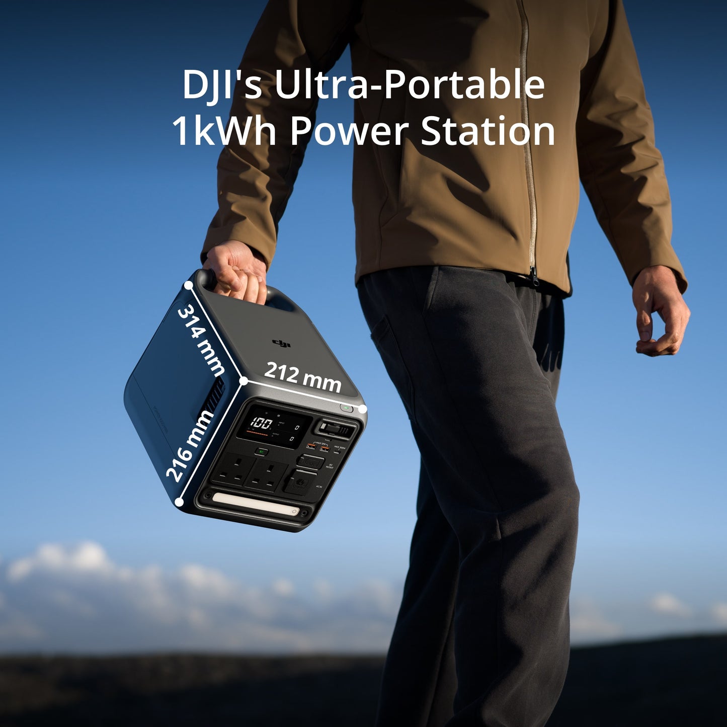 DJI Power 1000 Mini - Mini Power Station | 1008 Wh Capacity, 7 Output Ports | Car Battery Recharge| 80% Charge in 58 min