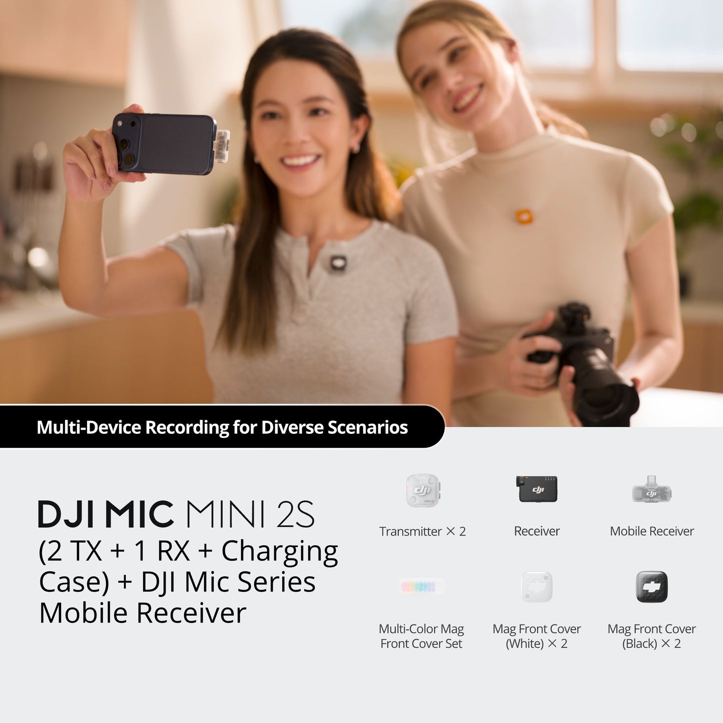 [NEW] DJI Mic Mini 2S Wireless Microphone | 32-bit Float | AI Noise Cancelling | 4TX System