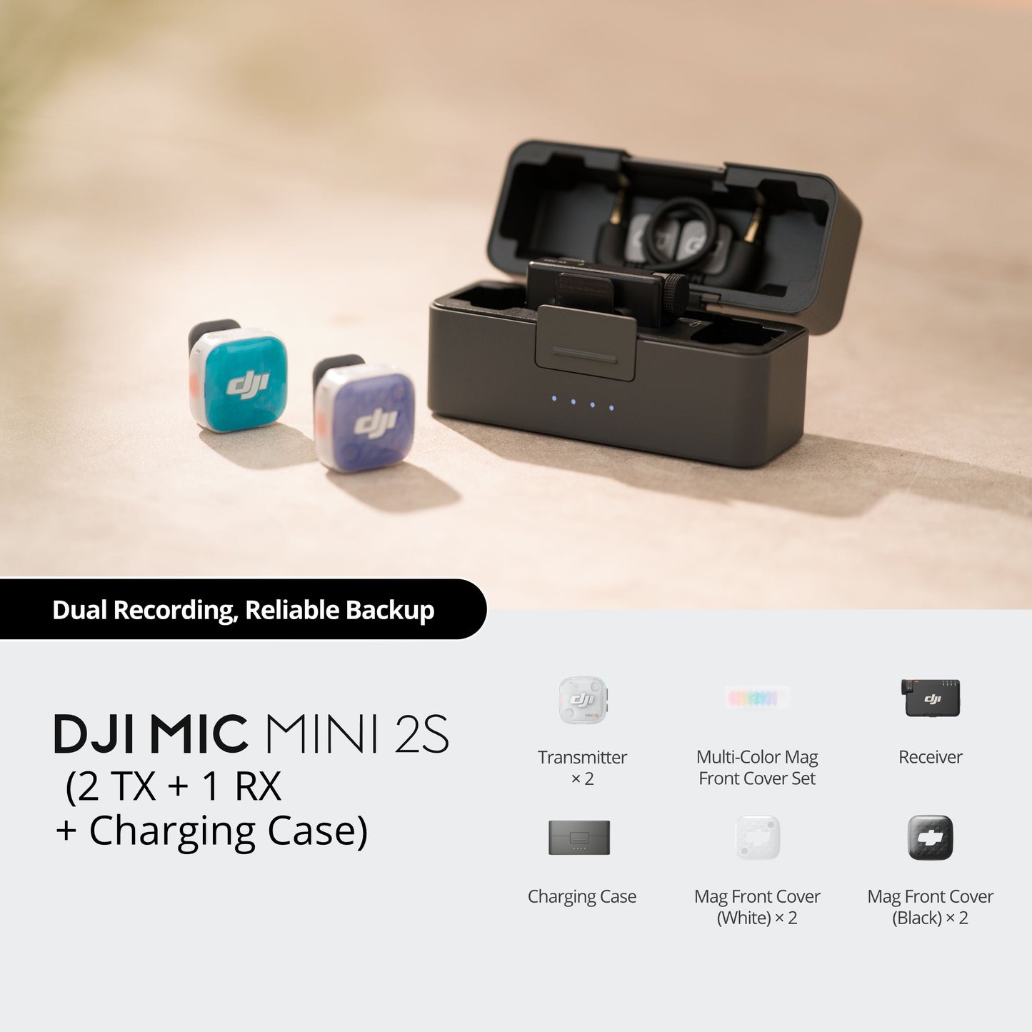 [NEW] DJI Mic Mini 2S Wireless Microphone | 32-bit Float | AI Noise Cancelling | 4TX System