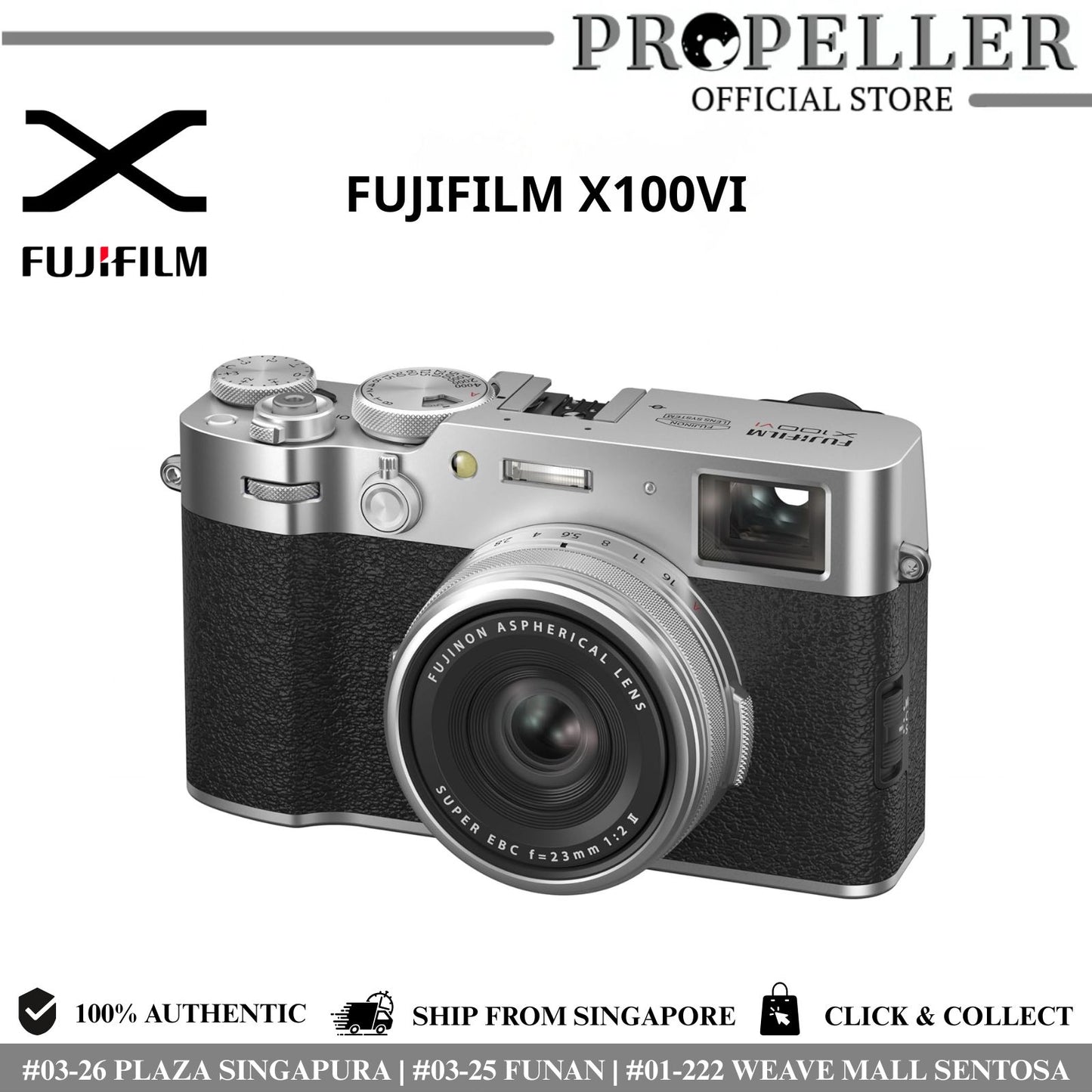 Fujifilm X100VI – 40MP | IBIS | 6.2K Video | SG Set / Warranty | Ready Stock