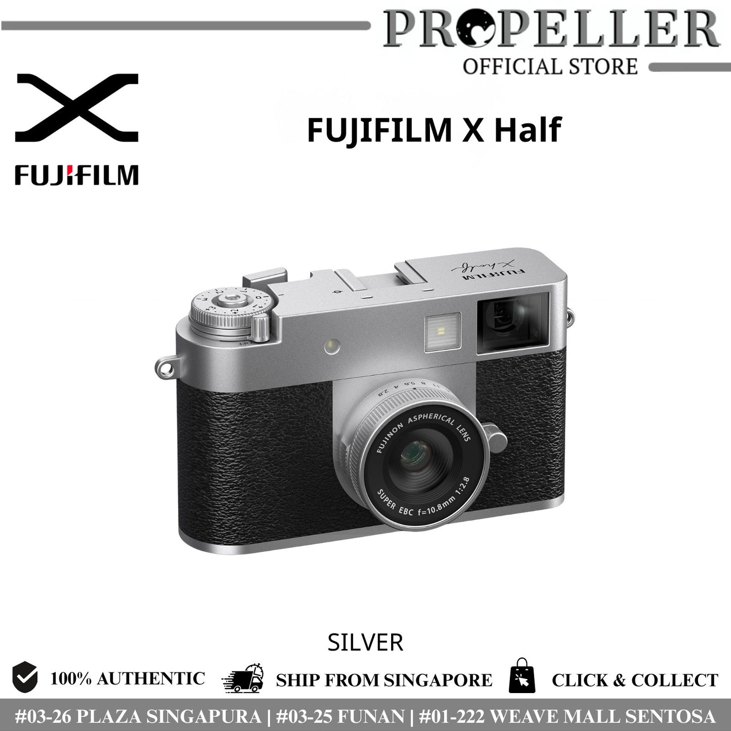 Fujifilm X Half Premium Compact Camera – 1" Sensor | Retro Design | 2-in-1 Mode | Film Simulation | Wi-Fi