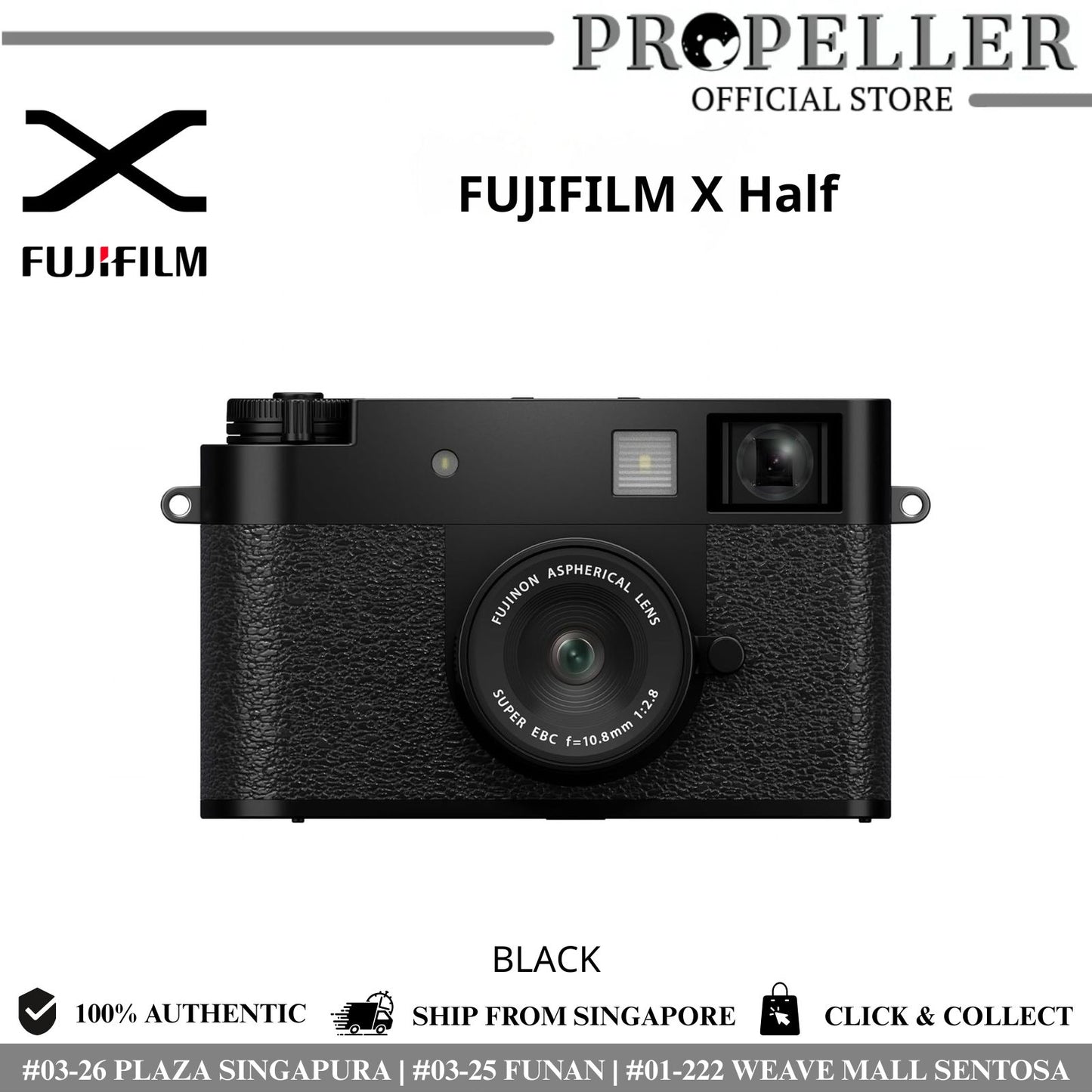 Fujifilm X Half Premium Compact Camera – 1" Sensor | Retro Design | 2-in-1 Mode | Film Simulation | Wi-Fi