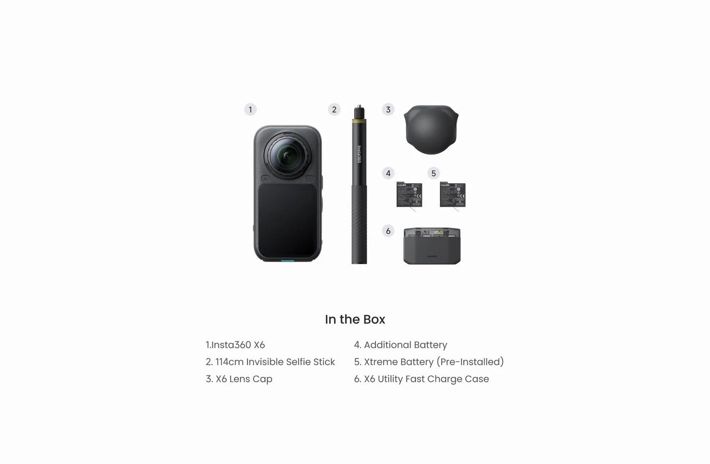 【New Launch】Insta360 X6 - 8K 360 Camera with 1/1.1'' Sensors Action Camera, Dual Custom Square 1/1.1" Sensors, Triple AI Chip