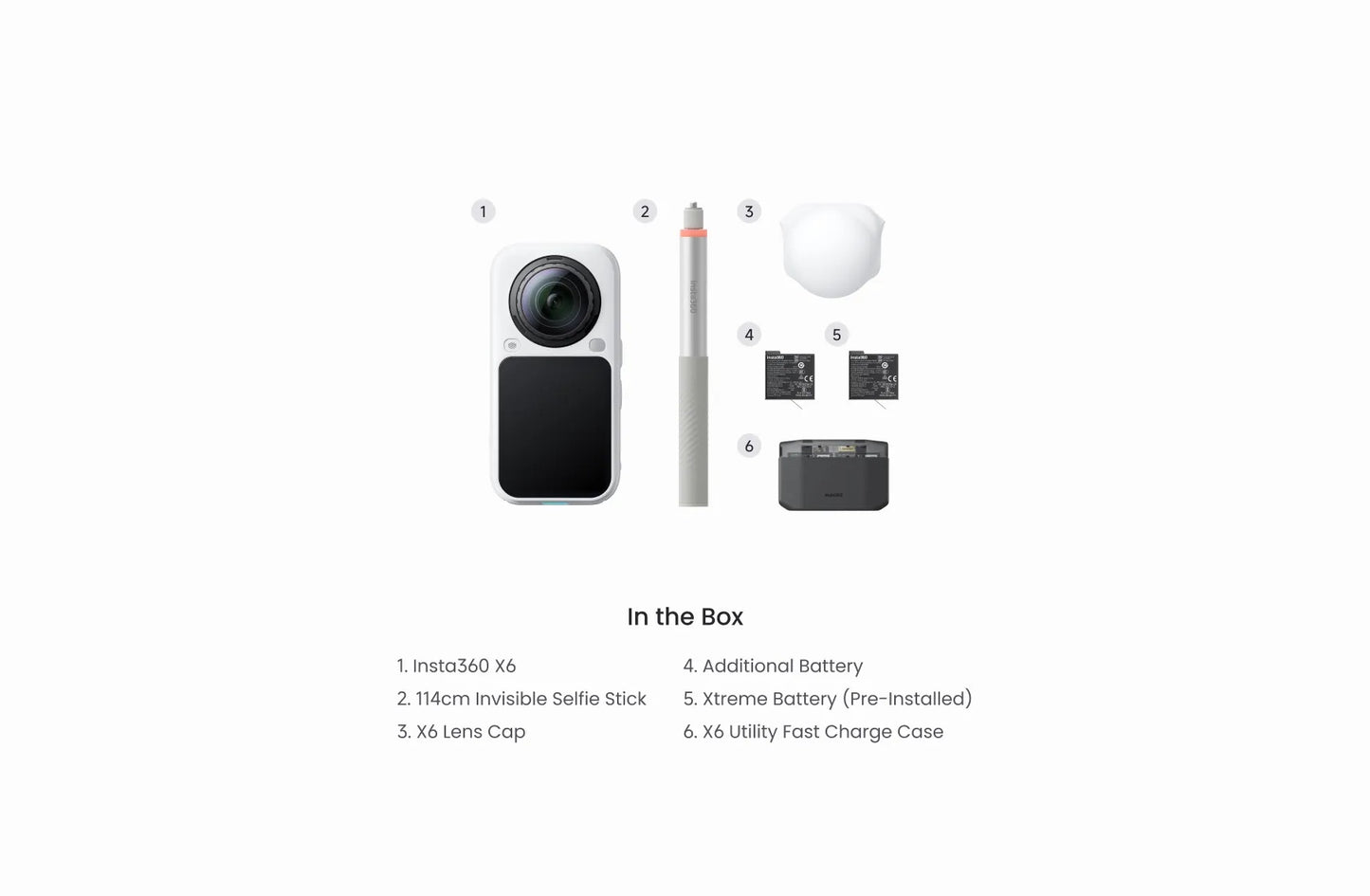 【New Launch】Insta360 X6 - 8K 360 Camera with 1/1.1'' Sensors Action Camera, Dual Custom Square 1/1.1" Sensors, Triple AI Chip