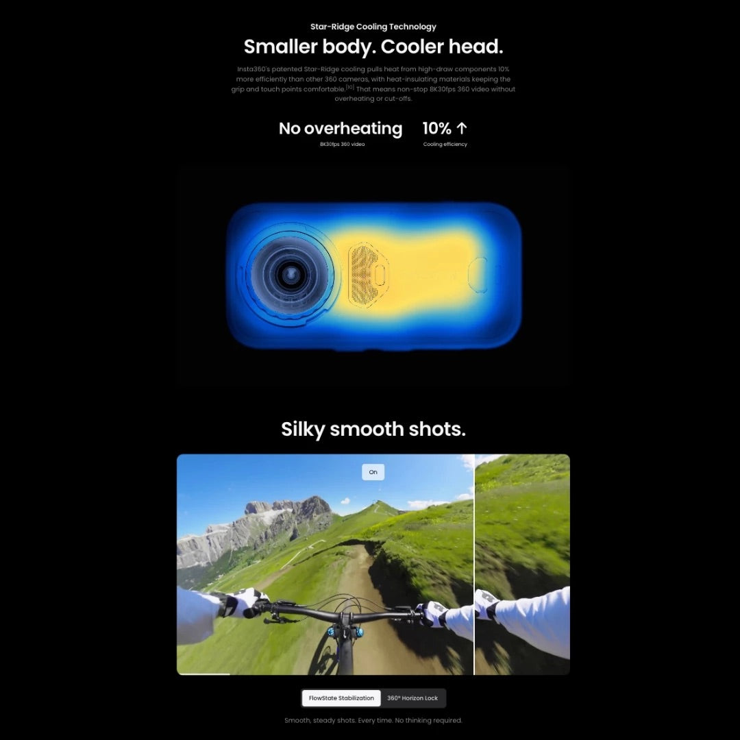 【New Launch】Insta360 X6 - 8K 360 Camera with 1/1.1'' Sensors Action Camera, Dual Custom Square 1/1.1" Sensors, Triple AI Chip