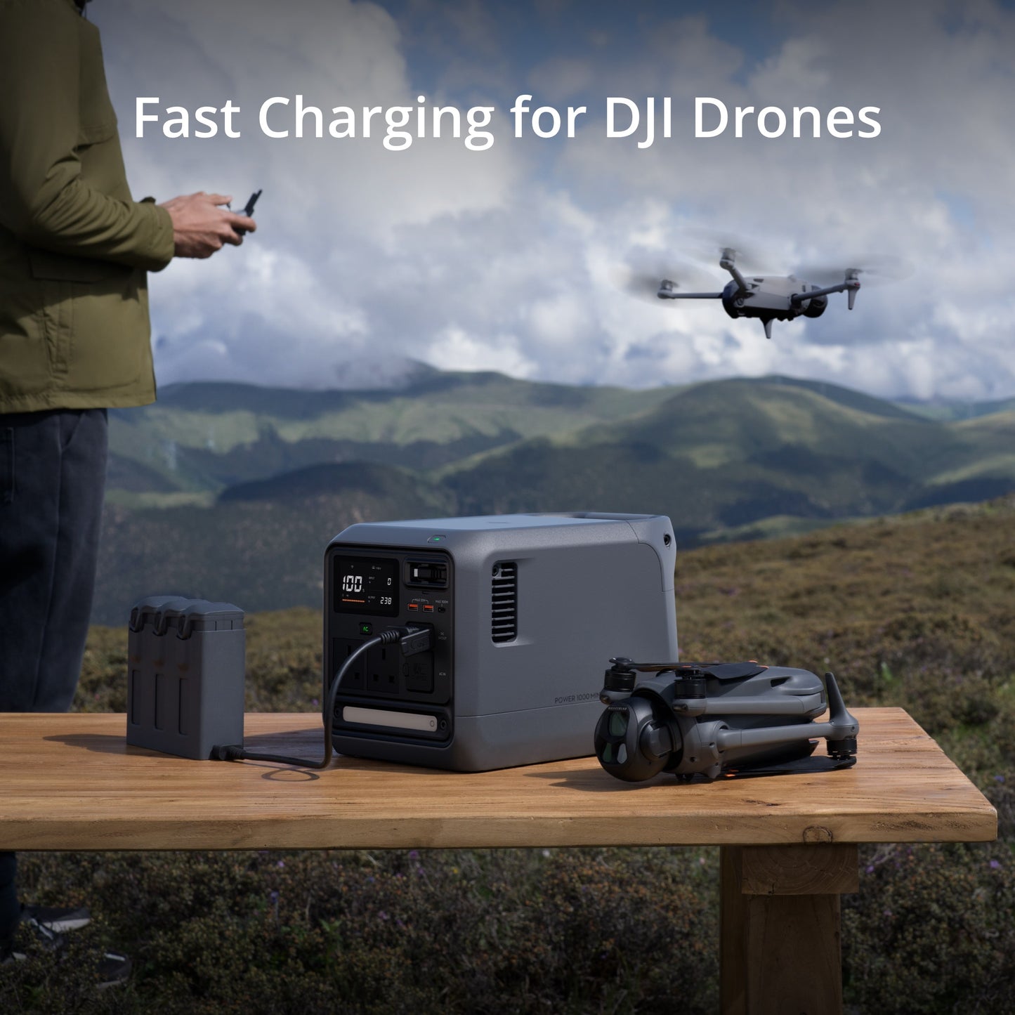 DJI Power 1000 Mini - Mini Power Station | 1008 Wh Capacity, 7 Output Ports | Car Battery Recharge| 80% Charge in 58 min