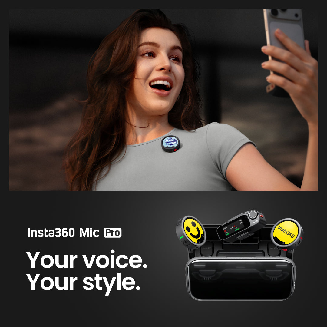Insta360 Mic Pro | Advance Wireless Microphone | E-ink Display
